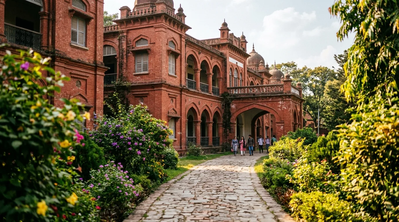 রাজশাহী কলেজ ক্যাম্পাসের ঔপনিবেশিক লাল ইটের স্থাপত্য